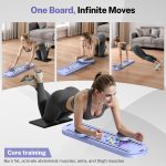 pilates board,foldable pilates reformer equipment with timer, multi purpose portable pilates reformer machine home pilates kit for home workout,fitness,exercise,abs