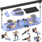 pilates board,foldable pilates reformer equipment with timer, multi purpose portable pilates reformer machine home pilates kit for home workout,fitness,exercise,abs