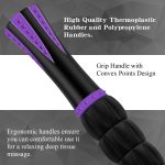 mzdxj muscle roller massage roller stick deep tissue fascia blaster for myofascial pain relief, lymphatic drainage & body sculpting, handheld physical therapy & recovery tool (purple black 18 inch)