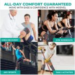 modvel compression knee brace for women & men, 2 pack knee brace for running knee pain, knee support compression sleeve, workout sports knee braces for meniscus tear, acl & arthritis pain relief