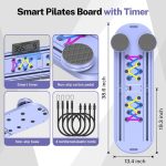 pilates board,foldable pilates reformer equipment with timer, multi purpose portable pilates reformer machine home pilates kit for home workout,fitness,exercise,abs