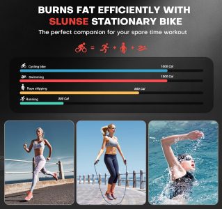 exercise bike, adjustable magnetic resistance stationary bikes for home with app compatible, silent indoor cycling bike with 350lbs weight capacity comfortable seat, digital monitor & phone mount