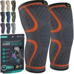 modvel compression knee brace for women & men, 2 pack knee brace for running knee pain, knee support compression sleeve, workout sports knee braces for meniscus tear, acl & arthritis pain relief