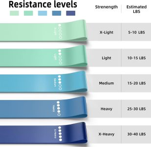 resistance bands for working out, 5 pack elastic loop exercise bands for strength training stretching, home gym equipment for pilates yoga physical therapy, leg glute arm workout kit for women men