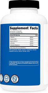 nutricost nitric oxide booster 2250mg, 180 capsules 750mg per casule, 60 servings gluten free and non gmo