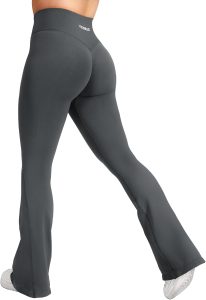 yeoreo workout mini flare leggings for women hidden scrunch high waisted seamless gym leggings brinklie 30" yoga pants