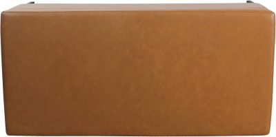 homepop upholstered storage bench with metal leg|homepop home décor|bench with storage for living room & entryway faux leather brown