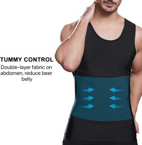 mens slimming compression shirt, body shaper workout tank top, gynecomastia tummy control undershirts change in seconds