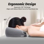 face down pillows for massage table, massage headrest for bed, face pillow for stomach sleeping, bbl pillow after surgery post eye surgery & vitrectomy recovery, removable cover grey