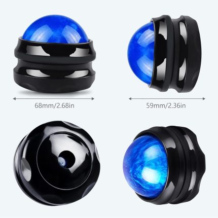 massage roller ball, neck massager for pain relief, deep tissue massage tool, sore muscle relief, lymphatic drainage, tummy tuck post surgery supplies (blue)