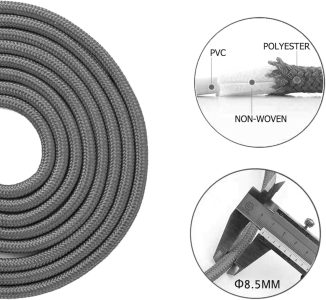 redify weighted jump rope for workout fitness(1lb), tangle free ball bearing rapid speed skipping rope for mma boxing weight loss,aluminum handle adjustable length 9mm fabric cotton+9mm solid pvc rope