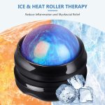 massage roller ball, neck massager for pain relief, deep tissue massage tool, sore muscle relief, lymphatic drainage, tummy tuck post surgery supplies (blue)