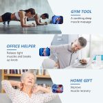 massage roller ball, neck massager for pain relief, deep tissue massage tool, sore muscle relief, lymphatic drainage, tummy tuck post surgery supplies (blue)