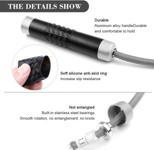 redify weighted jump rope for workout fitness(1lb), tangle free ball bearing rapid speed skipping rope for mma boxing weight loss,aluminum handle adjustable length 9mm fabric cotton+9mm solid pvc rope