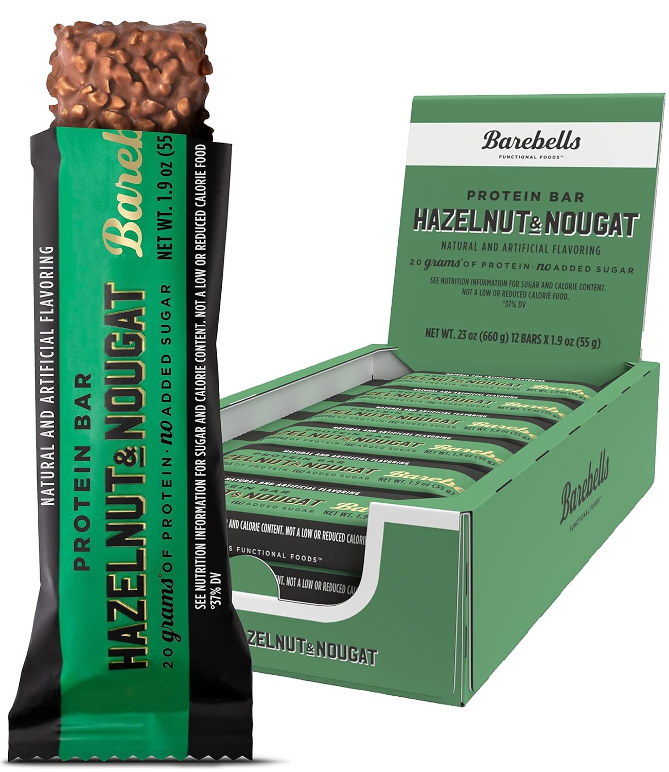barebells protein bars hazelnut & nougat 12 count, 1.9oz bars protein snacks with 20g of high protein chocolate protein bar with 1g of total sugars on the go protein snack & breakfast bars barebells protein bars hazelnut & nougat 12 count, 1.9oz bars protein snacks with 20g of high protein chocolate protein bar with 1g of total sugars on the go protein snack & breakfast bars