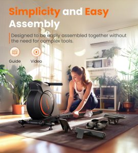 yosuda magnetic/water rowing machine for home rower machine use with bluetooth, app supported, rowing machine for beginners to athletes, comfortable seat cushion