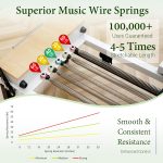 paeta pilates reformer, 91" foldable reformer pilates machine with adjustable reformer heights, pilates equipment with piano wire spings and jump boards