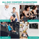 modvel compression knee brace for women & men, 2 pack knee brace for running knee pain, knee support compression sleeve, workout sports knee braces for meniscus tear, acl & arthritis pain relief