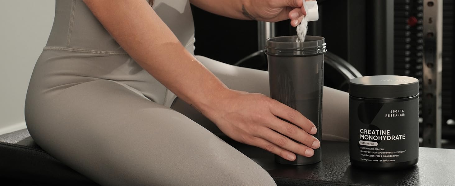 sports research creatine monohydrate bulk powder build lean muscle workout support sports nutrition