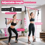 Bbtops Pilates Bar Kit with Resistance Bands,Pilates Bar with Stackable Bands Workout Equipment for Legs,Hip,Waist and Arm,Exercise Fitness Equipment for Women & Men Home Gym Yoga Pilates - Image 3