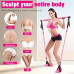 Bbtops Pilates Bar Kit with Resistance Bands,Pilates Bar with Stackable Bands Workout Equipment for Legs,Hip,Waist and Arm,Exercise Fitness Equipment for Women & Men Home Gym Yoga Pilates - Image 2
