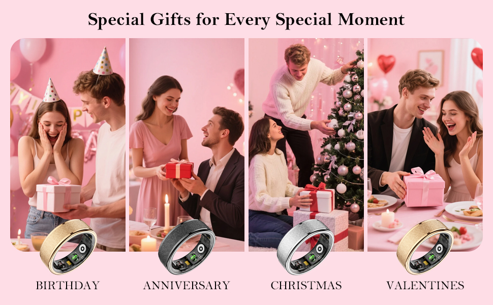 Smart ring gift, for New Year, Christmas, Valentine's Day, Halloween.