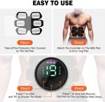 cepignoly Joinpital ABS Stimulator Workout Equipment, Ab Machine USB Rechargeable Gear for Abdomen/Arm/Leg, Strength Training Equipment for Men and Women - Image 3