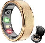 COLMI R10 Smart Ring for Women, Smart Health Ring with Heart Rate, Blood Oxygen, Sleep Monitoring, Pedometer, and Fitness Tracker, No Subscription Fee (Rose Gold, 9#)