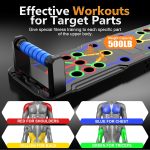 IUT Solid Push Up Board 15 in 1 Home Workout Equipment Multi-Functional Pushup Stands System Fitness Floor Chest Muscle Exercise Professional Equipment Burn Fat - Image 4
