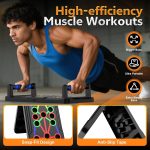 IUT Solid Push Up Board 15 in 1 Home Workout Equipment Multi-Functional Pushup Stands System Fitness Floor Chest Muscle Exercise Professional Equipment Burn Fat - Image 6