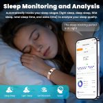 Smart Bracelet for Women Men, Fitness Trackers Bracelet, Sleep Tracker Health Bracelets,Smart Band Activity Watchs with 24/7 Heart Rate Monitor,HRV,Calorie Pedometer Steps Counter,Stress,Blood Oxygen - Image 3
