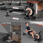 WENOKER Rowing Machine, Magnetic Rowing Machine for Home, Upgraded 32-Levels Resistance with Smart Electronic Knob, 350 LBS Weight Capacity, Compact Rower Machine Easy Assembly, App Supported - Image 8