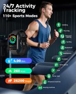 Smart Watch Fitness Tracker (Answer/Make Call), 24/7 Heart Rate Spo2 Blood Pressure Monitor Sleep Tracker, 114 Sports Modes Pedometer Calorie Step Tracker, Waterproof Activity Tracker for Women Men - Image 4