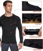 5 or 4 Pack Men's Thermal Compression Shirt Fleece Lined Long Sleeve Athletic Base Layer Cold Weather Gear Workout Top - Image 5