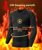 5 or 4 Pack Men's Thermal Compression Shirt Fleece Lined Long Sleeve Athletic Base Layer Cold Weather Gear Workout Top - Image 3
