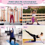 COFOF Pilates Bar Kit with Resistance Bands, Multifunctional Yoga Pilates Bar with Heavy-Duty Metal Adjustment Buckle, Portable Home Gym Pilates Resistance Bar Kit for Women Full Body Workouts - Image 6