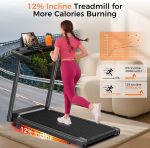 Aiteid Treadmill with Incline,3.0HP Small Treadmills for Home,Portable Electric Treadmill with Handles,Lightweight Walking Pad,Compact Running Treadmills,Walking Pad with Handle,300LBS Capacity - Image 4