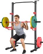 VEVOR Power Cage Squat Rack, Multifunctional Squat Rack for Home Gym, Workout Strength Training Equipment for Bench Press Squats Pull-Up