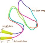 10 pcs Rainbow Jump Rope Set Durable Nylon Skipping Ropes,Safty Vibrant Jumping Ropes for Girls or Boys Physical Education Skipping Rope(7.2 Feet) - Image 2