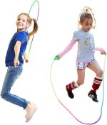 10 pcs Rainbow Jump Rope Set Durable Nylon Skipping Ropes,Safty Vibrant Jumping Ropes for Girls or Boys Physical Education Skipping Rope(7.2 Feet) - Image 7