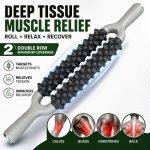 Muscle Roller Stick, Double Row Deep Tissue Massage Stick for Muscle Recovery, Portable Massage Roller for Legs, Calves & Back, Trigger Point Therapy for Athletes & Runners - Image 2