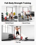 VEVOR Power Cage Squat Rack, Multifunctional Squat Rack for Home Gym, Workout Strength Training Equipment for Bench Press Squats Pull-Up - Image 2