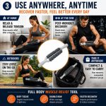 Muscle Roller Stick, Double Row Deep Tissue Massage Stick for Muscle Recovery, Portable Massage Roller for Legs, Calves & Back, Trigger Point Therapy for Athletes & Runners - Image 6