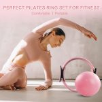 KANGFITER Pilates Equipment Kit for Home Workout, Pilates Ring and Ball Set with Adjustable Ankle Wrist Weights, Resistance Bands, Tape Measure, Bag, Pilates Essentials Accessories for Women Yoga - Image 2