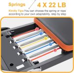 Pilates Reformer, Foldable Pilates Machine with Jump Board & Pilates Box (4 Springs & 5 Resistance Cords) for Home Gym Workout, Pilate Equipment Kit for Beginners & Advanced Users, Up to 500 LBS - Image 6