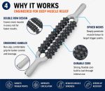 Muscle Roller Stick, Double Row Deep Tissue Massage Stick for Muscle Recovery, Portable Massage Roller for Legs, Calves & Back, Trigger Point Therapy for Athletes & Runners - Image 7