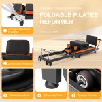 Pilates Reformer, Foldable Pilates Machine with Jump Board & Pilates Box (4 Springs & 5 Resistance Cords) for Home Gym Workout, Pilate Equipment Kit for Beginners & Advanced Users, Up to 500 LBS - Image 4
