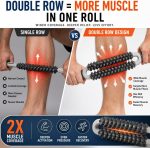 Muscle Roller Stick, Double Row Deep Tissue Massage Stick for Muscle Recovery, Portable Massage Roller for Legs, Calves & Back, Trigger Point Therapy for Athletes & Runners - Image 3