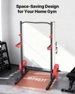 VEVOR Power Cage Squat Rack, Multifunctional Squat Rack for Home Gym, Workout Strength Training Equipment for Bench Press Squats Pull-Up - Image 5