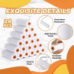24 Pcs 4 Inch Foam Paint Rollers with Roller Frame Kit High Density Foam Paint Roller House Painting Supplies, Mini Rollers Accessories for Painting Walls, Doors, Furniture, Trim, Cabinets - Image 3